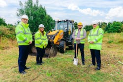 (L-R) Graham McPhail, Professor Gillian Murray, Dr. Ross Donaldson, and Professor Gerald Buller on the site of the new optical ground station.