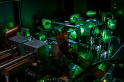Laser setup in the planqc lab.