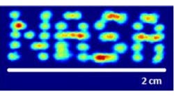 This image demonstrates the control that the Goddard-AOSense team has over the paths of atoms. In this demonstration, they manipulated the path to form the acronym, NASA.
